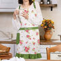 Helmsley Blush Personalised Floral Baking Apron, thumbnail 3 of 9