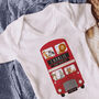 Personalised London Bus Baby Grow, thumbnail 3 of 5