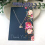 Personalised Thank You Teacher Gift Sterling Silver Mini Leaf Necklace, thumbnail 2 of 12