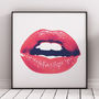 Red Hot Large Lips Abstract Fine Art, thumbnail 2 of 2
