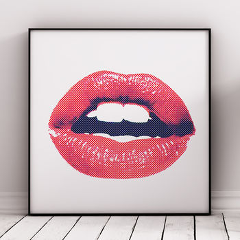 Red Hot Large Lips Abstract Fine Art, 2 of 2