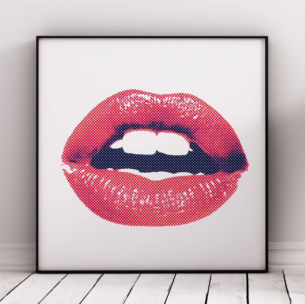 Red Hot Large Lips Abstract Fine Art By More Than Words