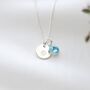 Custom Birthstone Birthflower Necklace, Birthday Gift, thumbnail 1 of 8