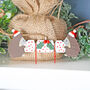 Hedgehogs With Cracker Christmas Tree Decoration, thumbnail 1 of 4