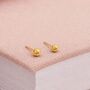 4mm Solid 9ct Gold Star Cut Ball Stud Earrings, thumbnail 1 of 5