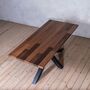Garnet Stripe Walnut Dining Table With Spider Legs, thumbnail 1 of 5
