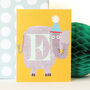 Mini E For Elephant Card, thumbnail 3 of 5