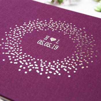 Burgundy Purple Wedding Guest Book, 3 of 5