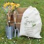 Trowel And Fork Set In Personalised Floral Gift Bag, thumbnail 2 of 3