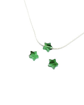 Green Aventurine Star Silver Or Gold Necklace, 3 of 5