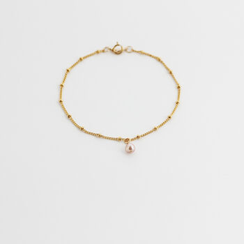 Gold Filled Rose Pearl Dotted Bracelet, 2 of 9