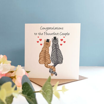 Personalised Cat Wedding Card, 3 of 7