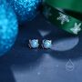 Opal Or Moonstone Cat Stud Earrings Sterling Silver, thumbnail 3 of 12