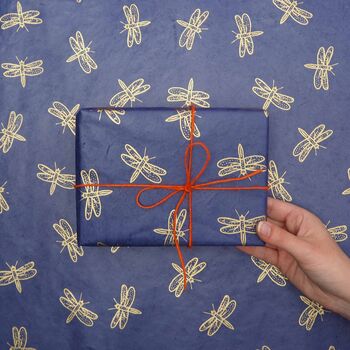 Dragonfly Lokta Gift Wrap, 5 of 11