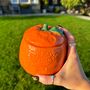 Orange Ceramic Jar With Lid, thumbnail 4 of 5