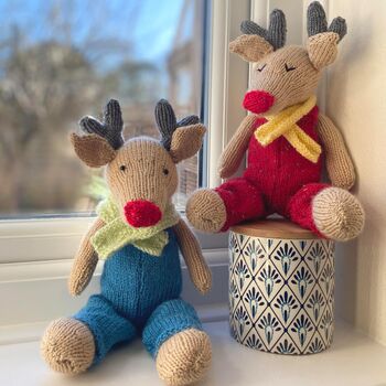 Rudolph Reindeer Christmas Knitting Pattern, 2 of 2