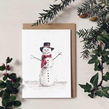 Set Of Five Hand Painted Christmas Cards, 6 of 12