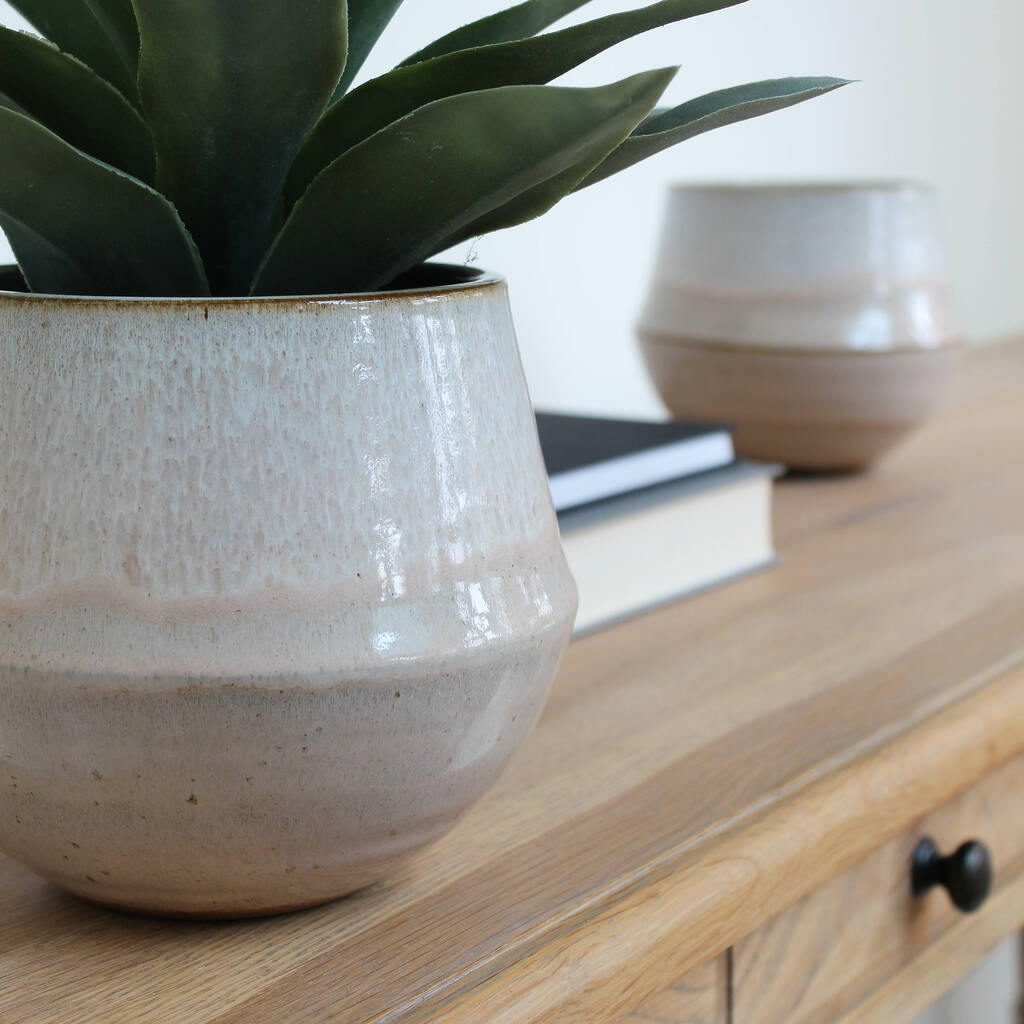 Blush Pink Glazed Planter By Marquis & Dawe