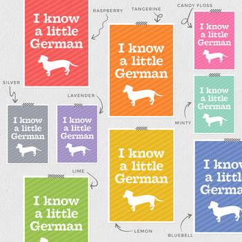 ‘I Know A Little German’ Print, 2 of 3