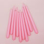 G Decor Pastelaria Set Of Two, 10 Or 20 Baby Pink Tall Pastel Dinner And Taper Candles, thumbnail 2 of 3
