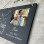 Personalised In Loving Memory Dove Photo Slate Hanging Plaque 25cm, thumbnail 3 of 6