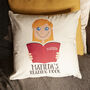 Personalised Girl's Reading Cushion Gift, thumbnail 3 of 8