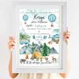 Personalised Keepsake Birth Print Wilderness Explorer, thumbnail 1 of 4