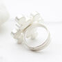 Aquamarine And Morganite Gemstone Sterling Silver Ring, thumbnail 4 of 4