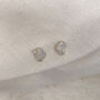 Sterling Silver Gemstone Stud Earrings, thumbnail 4 of 5