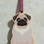 Pug Hanging Wooden Christmas Decoration, thumbnail 4 of 6