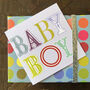 Wordy Baby Boy Card, thumbnail 3 of 4