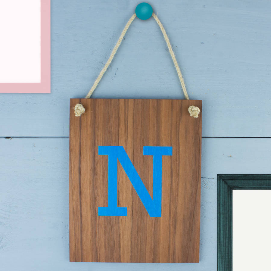 Personalised Wood Letter Wall Hanging By Create Gift Love