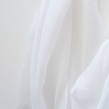 White Lightweight Summer Scarf Prayer Type Scarf, 2 of 10