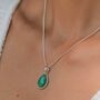 Aventurine Strength Sterling Silver Necklace, thumbnail 1 of 8