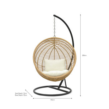 All Weather Bamboo Hanging Nest Chair By all things Brighton beautiful ...