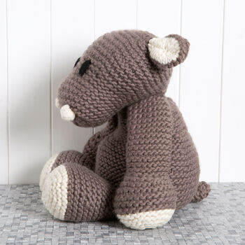Giant Annie The Hippo Knitting Kit, 3 of 9
