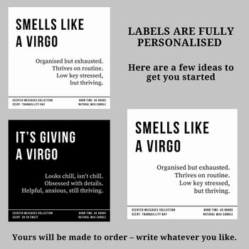 Personalised Virgo Zodiac Candle, 2 of 7