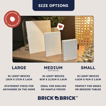 Super Dad Personalised Photo Block: Father's Day Keepsake For Dad Made From Lego® Bricks, 3 of 4