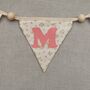 Bunting Personalised Luxury Floral Fabric Baby Nursery, thumbnail 8 of 11