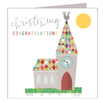 Christening Card With Silver Foiled Writing, 6 of 6