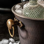 Solid Copper Ice Bucket, Hammered Surface, thumbnail 4 of 12