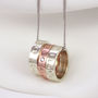 Solid 9ct White And Rose Gold Family Name Necklace, thumbnail 2 of 5