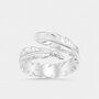 Sterling Silver Adjustable Feather Ring, thumbnail 4 of 5