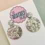 CD Statement Earrings / 90s Nostalgia Mixtape Gift / Holographic Music Jewellery / Gift For Music Lovers, thumbnail 6 of 6