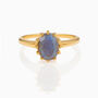 Copper Turquoise Oval Cut Gold Ring, thumbnail 5 of 10