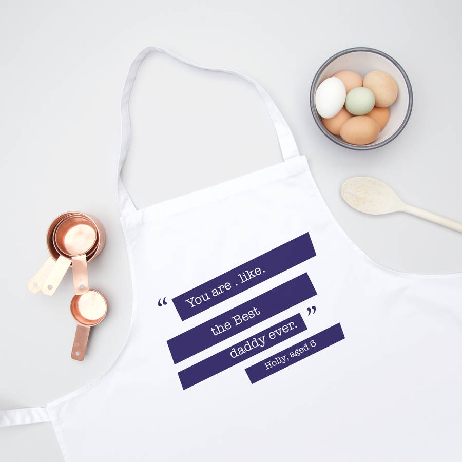 Personalised Quote Apron For Him By So Close