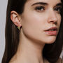 Fine 9ct Gold Cluster Earrings, thumbnail 2 of 3