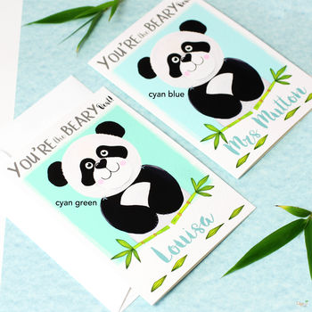 Personalised 'The Beary Best' Panda Card, 5 of 8