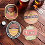 Set Of Four Personalised Couples Retro Style Beer Mats, thumbnail 2 of 4