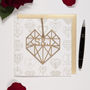 Geometric Heart Valentine's Card, thumbnail 4 of 8